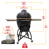 Professional | C-Series Ceramic Kamado Grill | Charcoal (Gas Compatible)