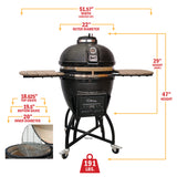 Professional | S-Series Ceramic Kamado Grill | Charcoal (Gas Compatible)