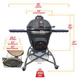 Elite | XD702 Maxis Ceramic Kamado Grill | Charcoal (Gas Compatible)