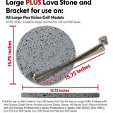 Accessory | Lava Stone and Bracket | Choose Your Size CAREFULLY