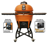 Professional | Orange S-Series Ceramic Kamado Grill | Charcoal (Gas Compatible)