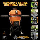 Professional | Orange S-Series Ceramic Kamado Grill | Charcoal (Gas Compatible)