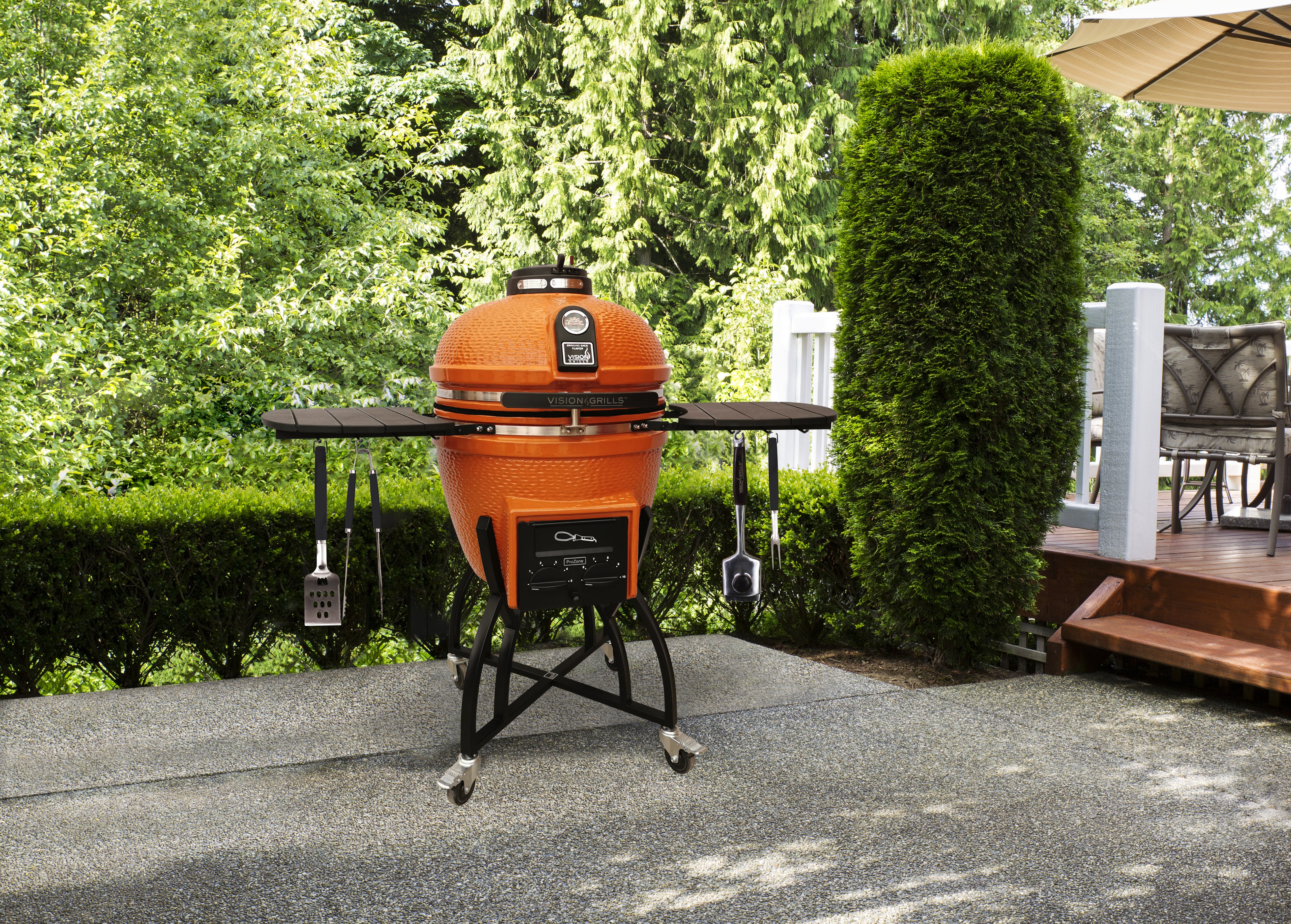 Professional | Orange S-Series Ceramic Kamado Grill | Charcoal (Gas Compatible)