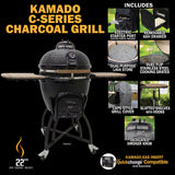 Professional | C-Series Ceramic Kamado Grill | Charcoal (Gas Compatible)