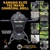 Elite | XD702 Maxis Ceramic Kamado Grill | Charcoal (Gas Compatible)